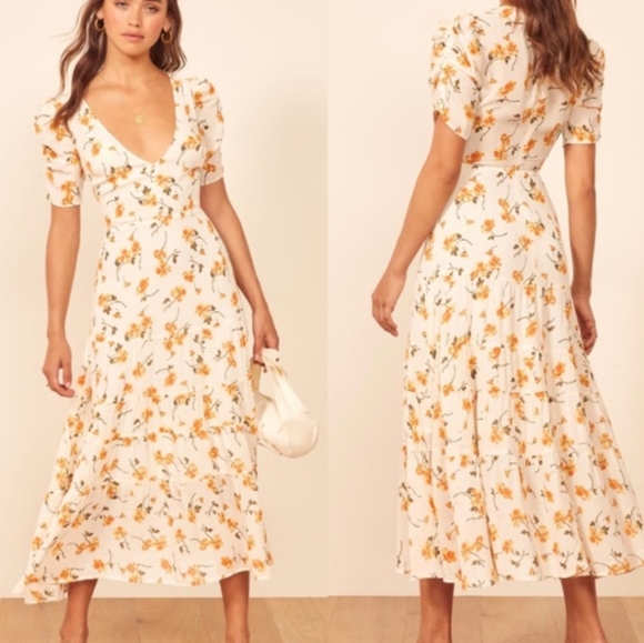 Reformation Dresses & Skirts - Reformation Cosa Midi Dress in Limonada. NWT 6